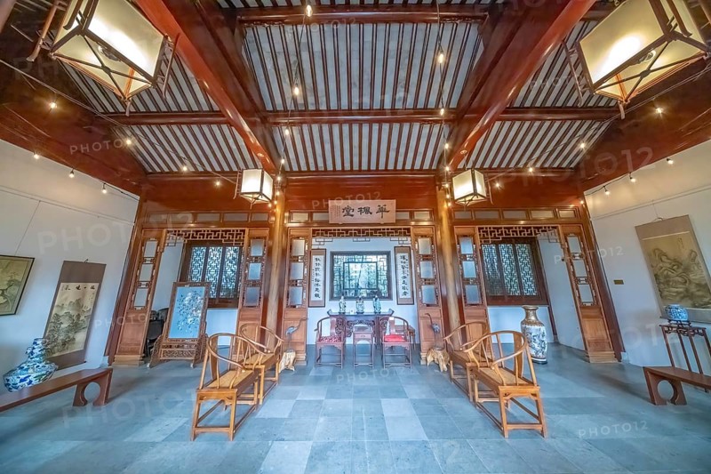 Vancouver, British Columbia, Canada. Apr 13, 2024. Inside the Hall of One Hundred Rivers from The Dr. Sun Yat-Sen Classical Chinese Garden venue