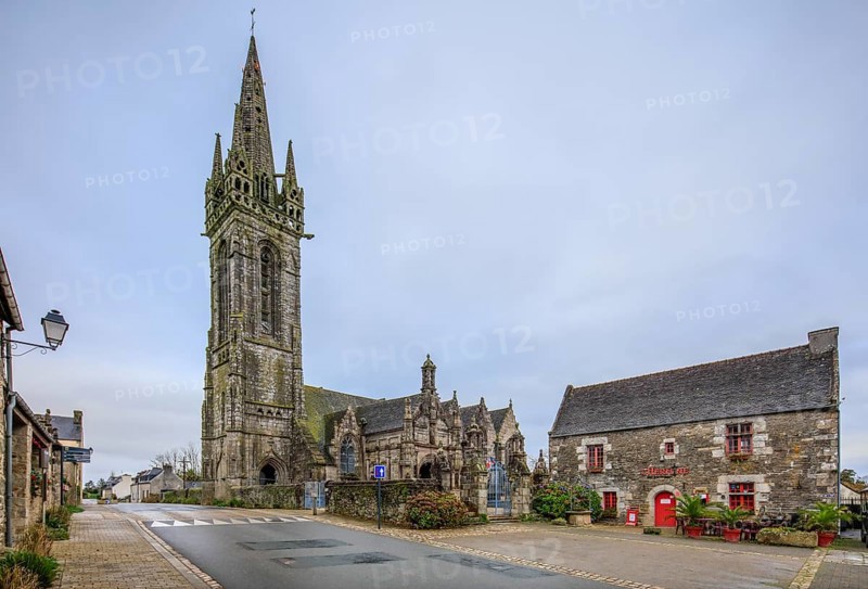 Enclosed parish Enclos paroissial church Eglise Notre-Dame de Bodilis from the 16th century, Bodilis, Leon, department Finistere Penn-ar-Bed, region Bretagne Breizh, France, Europe