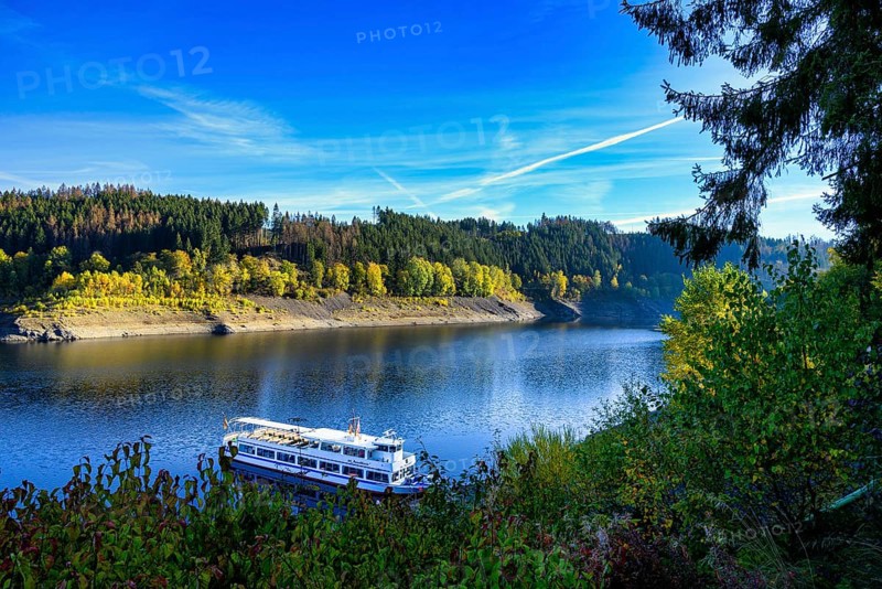 The Oker dam near Altenau in the Harz Mountains in the district of Goslar, Germany, Europe