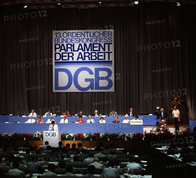 DEU, Germany: The historical slides from the times 80-90s events and persons from politics, culture, working life, medicine a.o. Ruhr area. 13th DGB Congress. Parliament of Labour