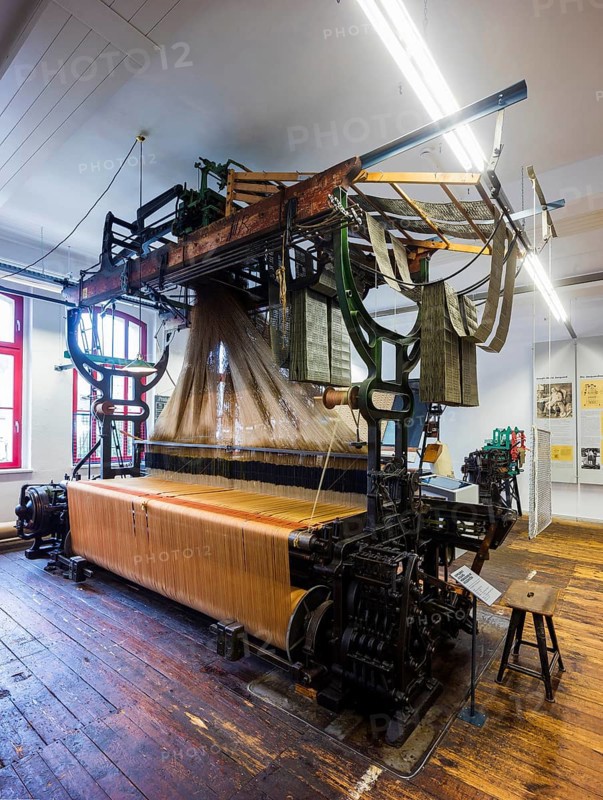 DEU Saxony Hohenstein-Ernstthal (© Sylvio Dittrich +49 1772156417) Textile and Racing Museum Hohenstein-Ernstthal, Jacquard loom The museum shows the history of racing and the development of the textile industry in Hohenstein-Ernstthal in permanent exhibitions
