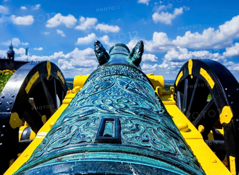 DEU Saxony Königstein (© Sylvio Dittrich +49 1772156417) Guns on the Georgenburg on Königstein Fortress