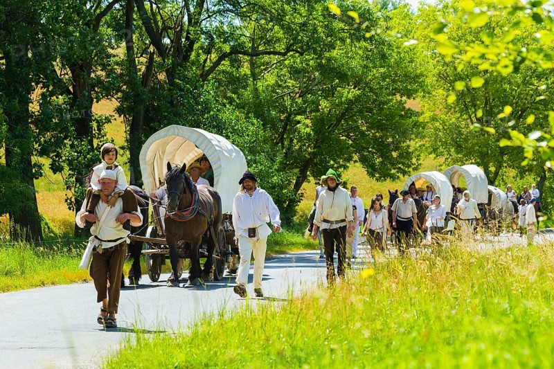 Settlers' train in Central Saxony