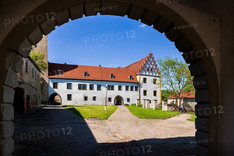 DEU Saxony Strehla Strehla Castle, later Stehla Castle, is located on a hill sloping steeply down to the Elbe in the town of Strehla in the district of Meißen in Saxony