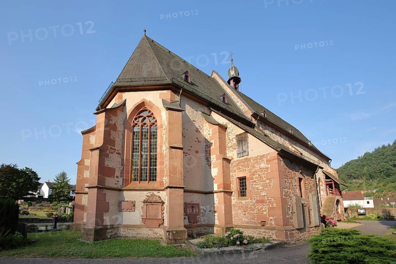 Gothic Ersheim Chapel in Ersheim, Hirschhorn, Neckar, Neckar Valley, Odenwald, Hesse, Germany, Europe