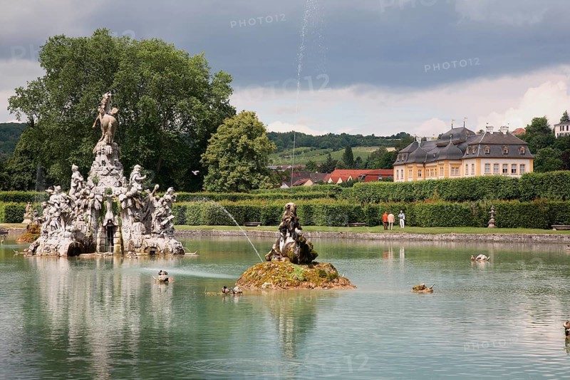 Veitshöchheim Palace Park, former summer residence of the prince bishops of Würzburg, Veitshoechheim, Lower Franconia, Bavaria, Germany, Europe