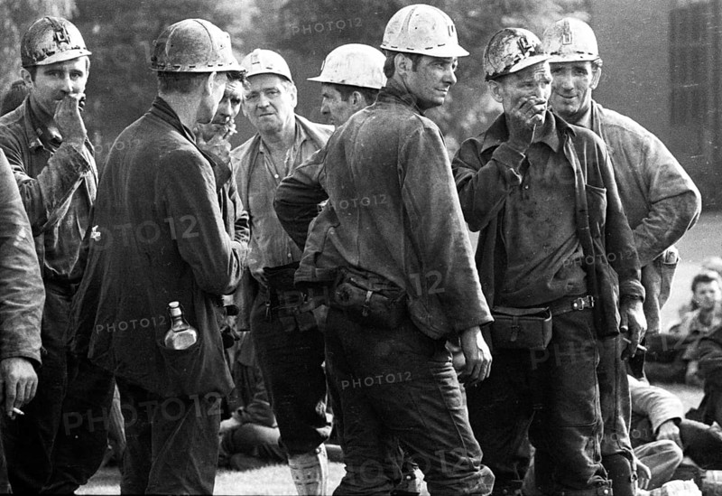 The spontaneous strike, here on 10.9.1969 by the miners of the Minister Stein colliery, was one of the starting points of the strike movement of what later became known as the September strikes in the coalfield, Germany, Europe