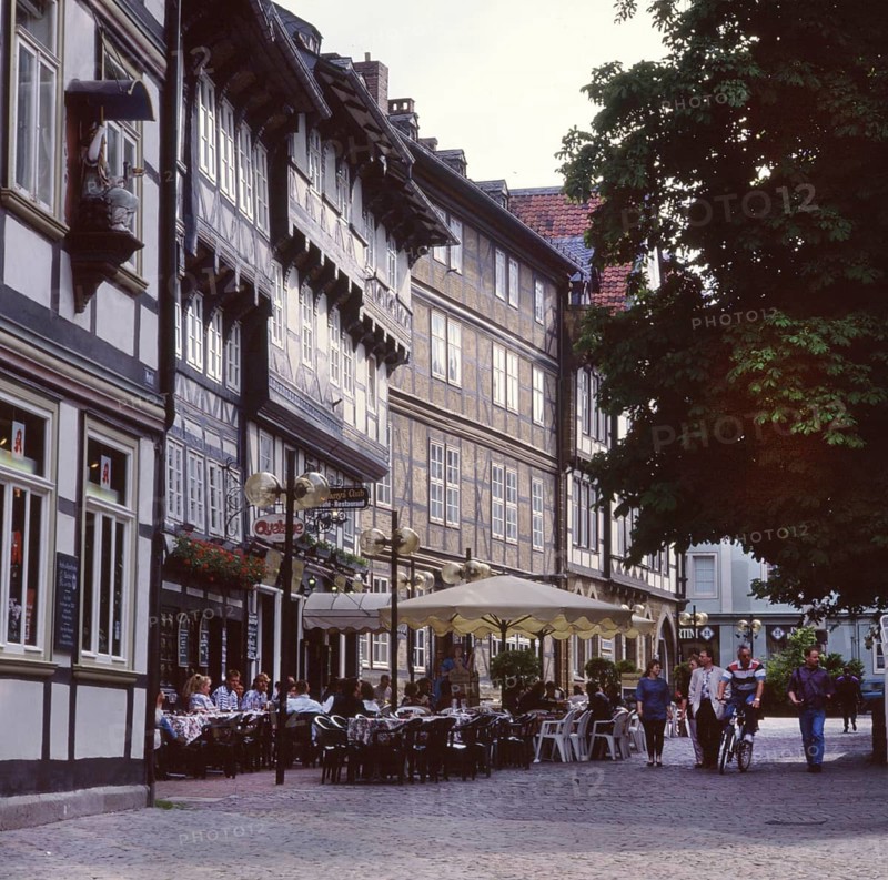 Previously separated by the Iron Curtain, the Harz and its lovely surroundings, seen here on 13.6.1994, experienced an upswing after the reunification of tourism in and around the Harz. City of Goslar, Germany, Europe