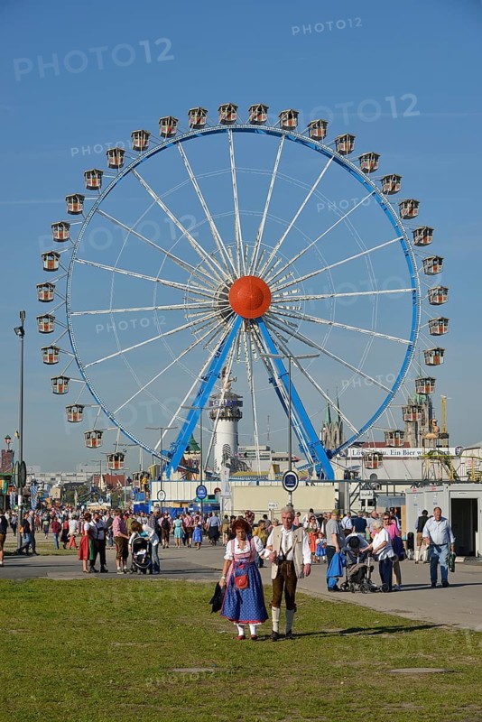 Ferris wheel, Oktoberfest, Munich, Upper Bavaria, Bavaria, Germany, Europe