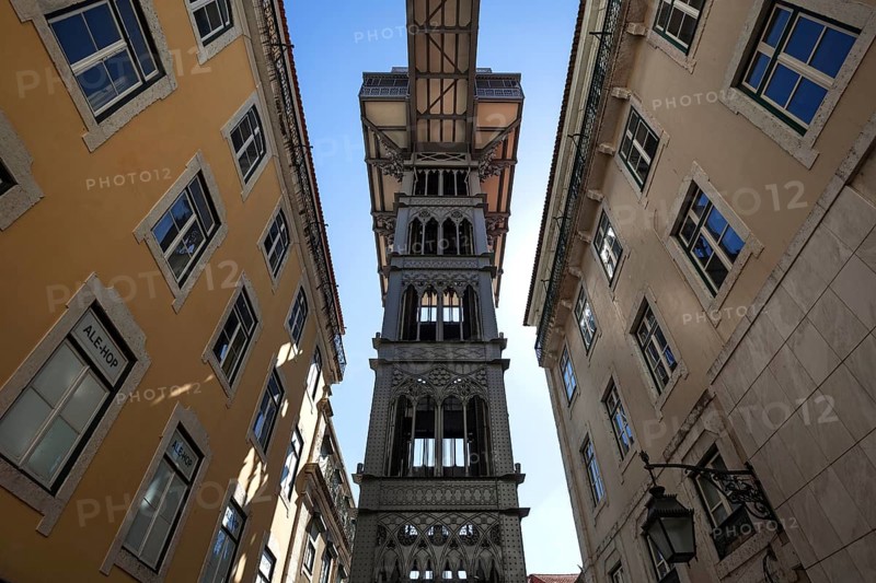 Lift, Passenger lift, Elevador de Santa Justa, Lisbon, Portugal, Europe