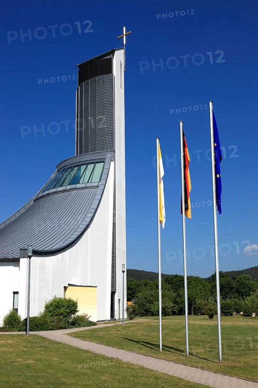 St. Christopher's motorway church, Himmelkron, Kulmbach district, Upper Franconia, Bavaria, Germany, Europe