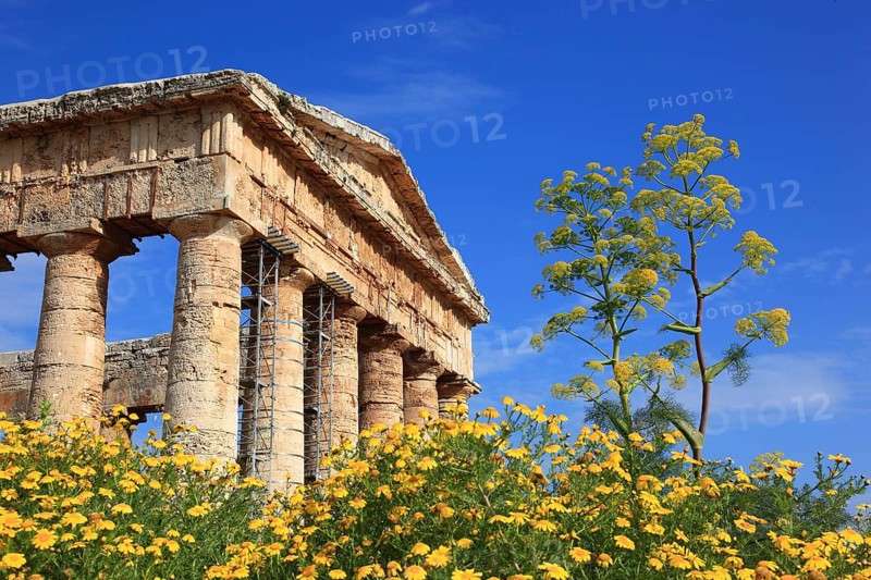 Temple of Hera, Temple of Hera in the former ancient city of Segesta, the province of Trapani, Sicily, Italy, Europe