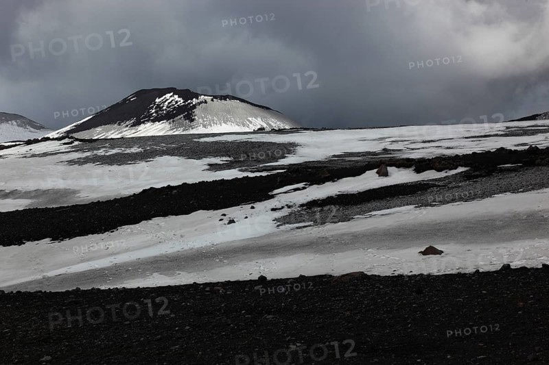 Volcanic landscape at the secondary crater of Etna, Etna, Sicily, Italy, Europe