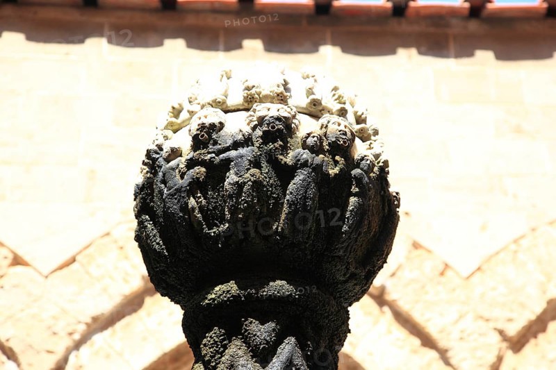 City of Monreale, detail in the cloister of the Cathedral of Santa Maria Nuova, Unesco World Heritage Site, Sicily, Italy, Europe