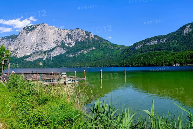 Steg am Altausseer See, Altaussee, Salzkammergut, Styria, Austria, Europe