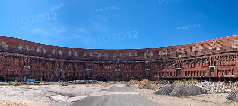 Inner courtyard of the Congress Hall, unfinished National Socialist monumental building on the Nazi Party Rally Grounds, Nuremberg, Middle Franconia, Bavaria, Germany, Europe