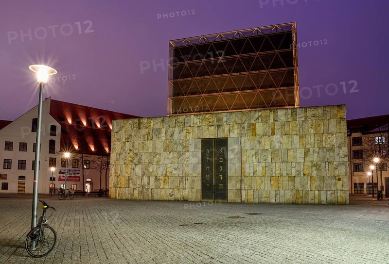 Ohel Jakob Synagogue, Jewish Centre Munich, blue hour, blue hour, Sankt-Jakobs-Platz, Munich, Bavaria, Germany, Europe