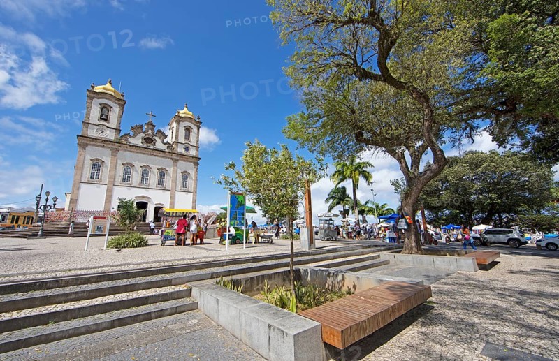Basilica of Nosso Senhor do Bonfim or Roman Catholic Church of Our Lord of the Good Death at Largo do Bonfim, Salvador, State of Bahia, Brazil, South America