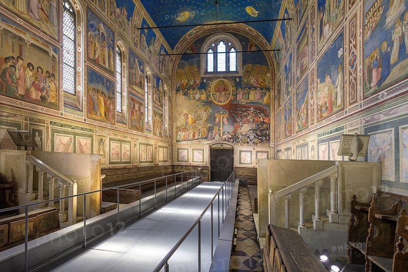 Scrovegni Chapel or Arena Chapel with frescoes by Giotto di Bondone, Padua, Province of Padua, Italy, Europe