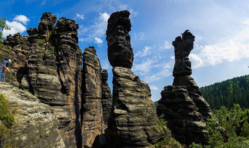 Hercules Columns in the Biela Valley in Saxon Switzerland