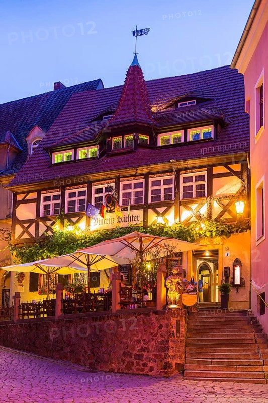 DEU Saxony Meissen Wine restaurant in a clothiers' guild house from 1523, family-owned since 1873 with its own winery. Antique collection with over 500 originals, guided tours, wine tasting, fresh Saxon cuisine and house specialities. Our highlights in 2011: Meissen menu, anniversary menu 850 years of winegrowing and Vincenz Musical Wine Tasting