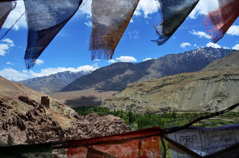 Tourism from Europe in the Indian part of the Himalayas, in the parts of Ladakh and Kashmir, pictured here in June 2019- is quite rare but still very interesting. There are travel warnings.Ladakh. Kloste rBasgo, IND, India, Asia