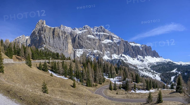 Sella Group, Gardena Pass, South Tyrol, Italy, Europe
