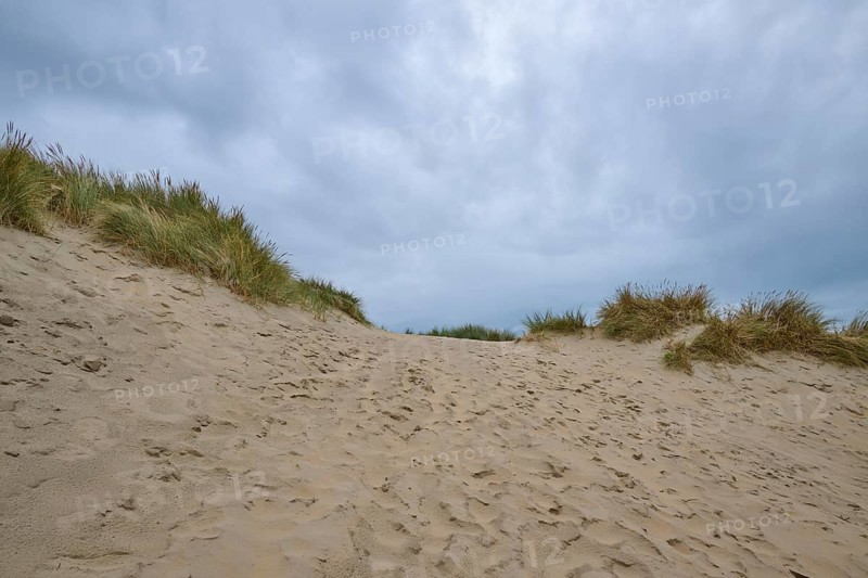 Sand dune, Sea, Marram Grass, Clouds, Zandvoort, North Sea, North Holland, Netherlands