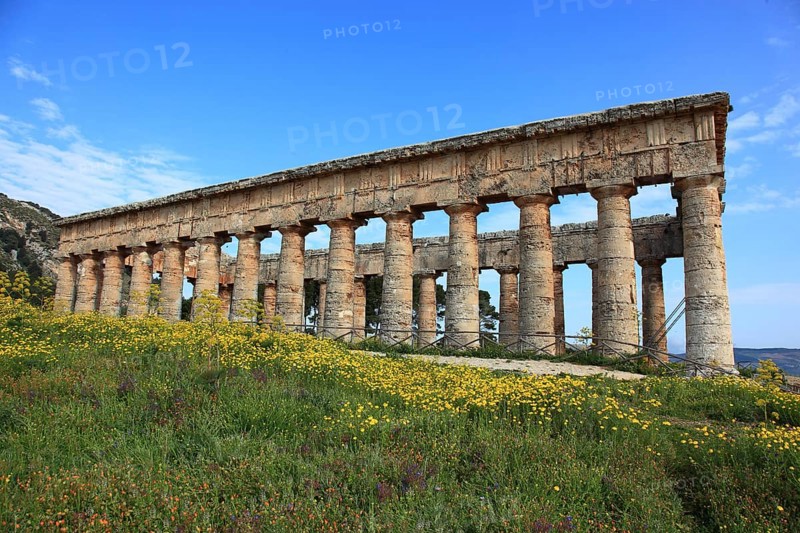 Temple of Hera, Temple of Hera in the former ancient city of Segesta, the province of Trapani, Sicily, Italy, Europe