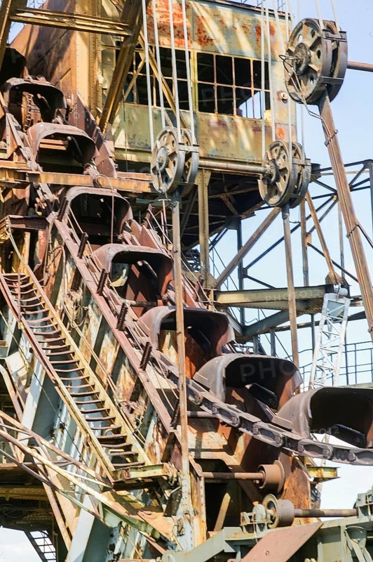 Ferropolis is an industrial museum and event venue in Gräfenhainichen, east of Dessau-Roßlau, on a peninsula in Lake Gremmin, the former Golpa-Nord open-cast mine. Ferropolis is an anchor point of the European Route of Industrial Culture