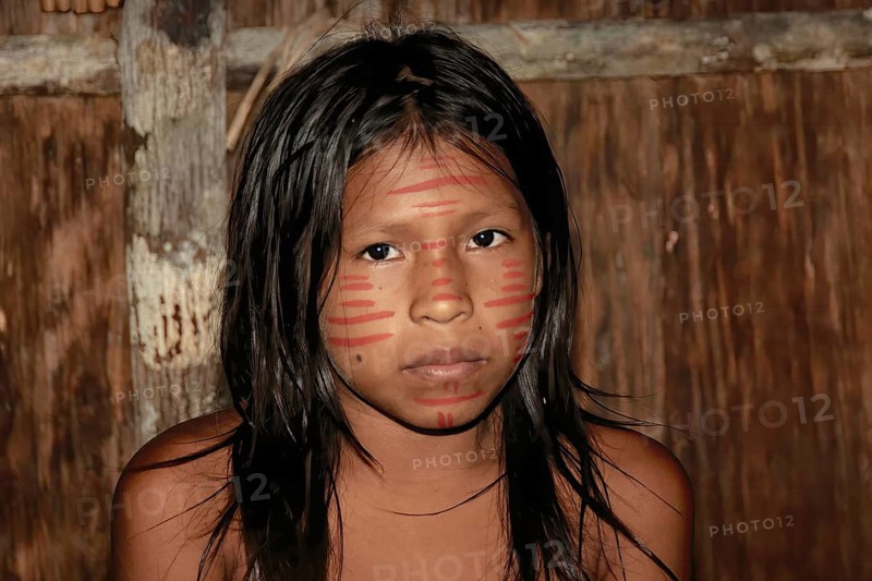 Portrait of an Indian girl from the Dessanos tribe, Rio Taruma, Manaus, Amazon state, Brazil, South America
