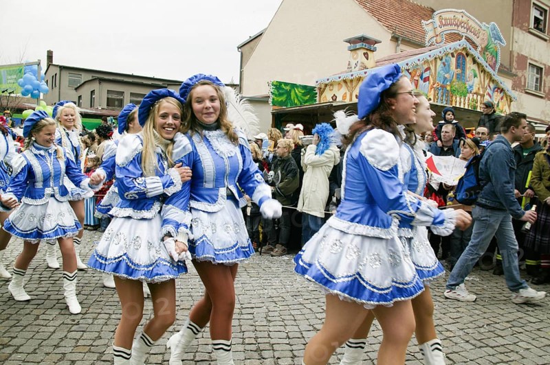 Saxony's biggest carnival party in Radeburg. Since 1957, the big parade of over 65 floats has been travelling through the town