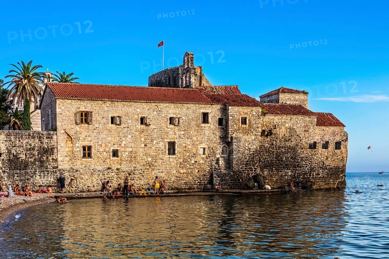 View of the old town and citadel of Budva, Montenegro, Budva, Montenegro, Europe