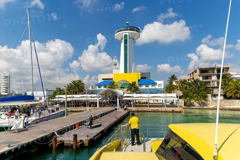 Ultramar ferry terminal at Puerto Juarez, Cancun, Quintana Roo, Yucatan Peninsula, Mexico, Central America