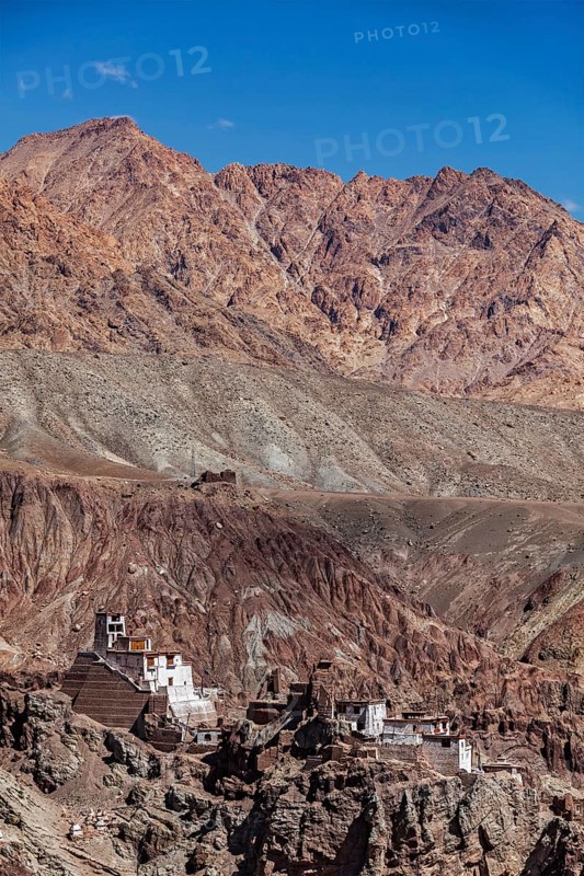 Basgo Gompa (Tibetan Buddhist monastery) . Ladakh, India, Asia