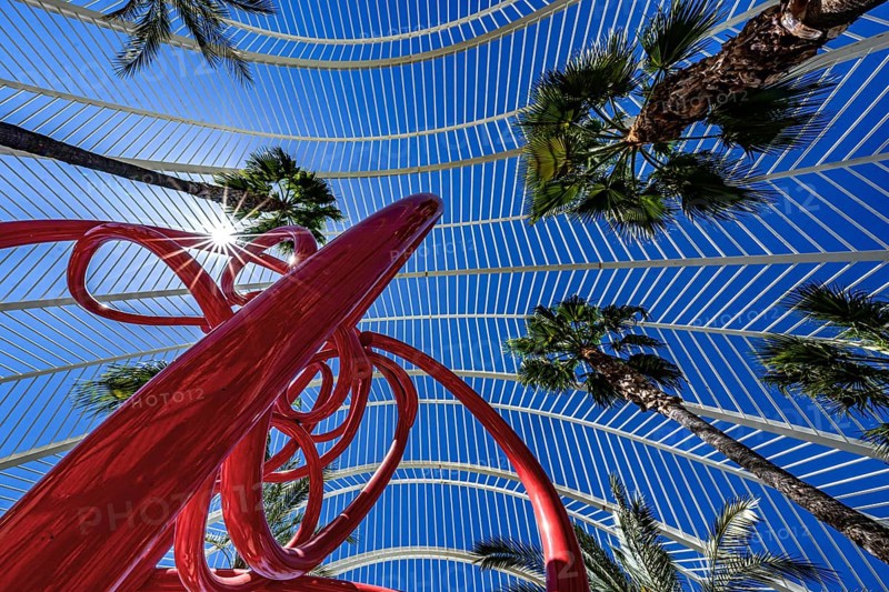 Umbracle, Palm House, Cuitat de les Arts i les Ciences, modern architecture, Valencia, Spain, Europe
