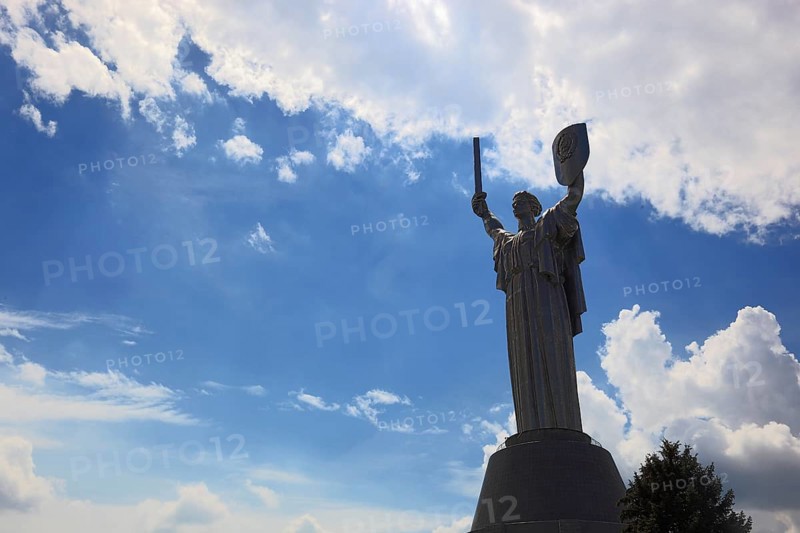 City of Kiev, the Mother Home statue on the grounds of the National Museum of the History of Ukraine in World War II, a memorial site in the Pechersk district of Kiev, Ukraine, Europe