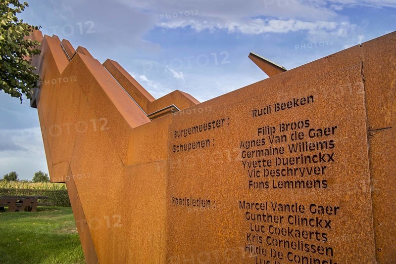 Vlooyberg Tower, Vlooybergtoren, stairway to heaven, corten steel stairs and observation tower near Tielt-Winge, Flemish Brabant, Flanders, Belgium, Europe