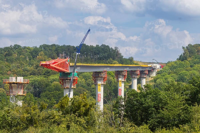 Bridge construction site, Pirna, Saxony, Germany, Europe