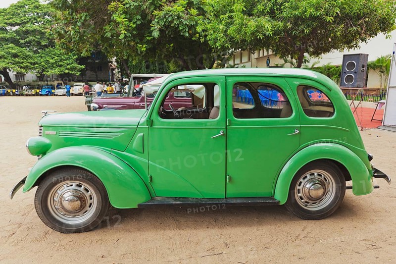 CHENNAI, INDIA, JULY 24: Ford Prefect 1952 (retro vintage car) on Heritage Car Rally 2011 of Madras Heritage Motoring Club at Egmore on July 24, 2011 in Chennai, India, Asia