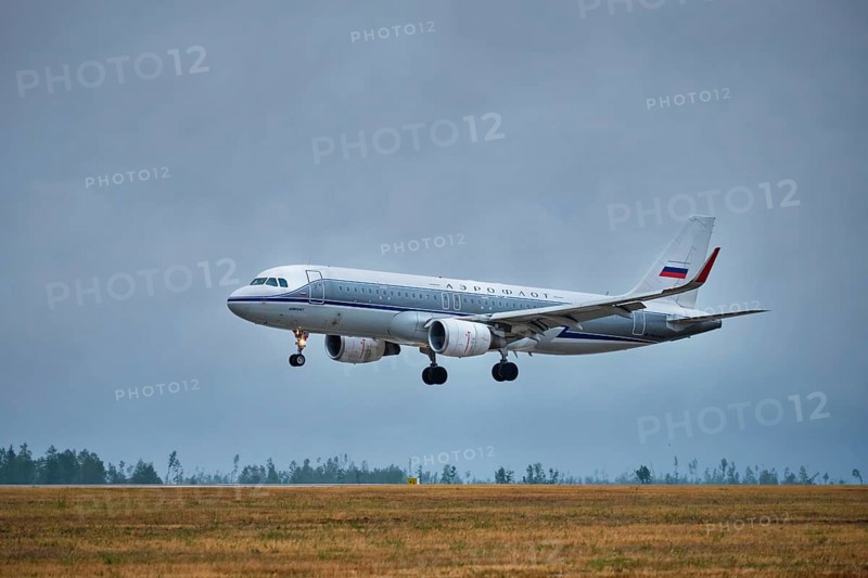 MINSK, BELARUS, JUNE 15, 2018: Aeroflot, Russian Airlines airlines flight Airbus A320-200 plane landing on runway in National Airport Minsk