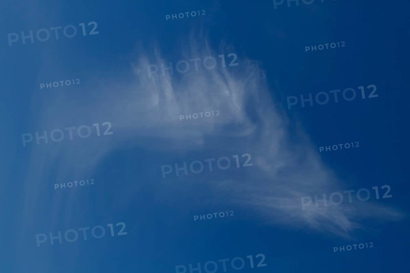 Tattered clouds, cirrus clouds, Flusslandschaft Peenetal nature park Park, Mecklenburg-Western Pomerania, Germany, Europe