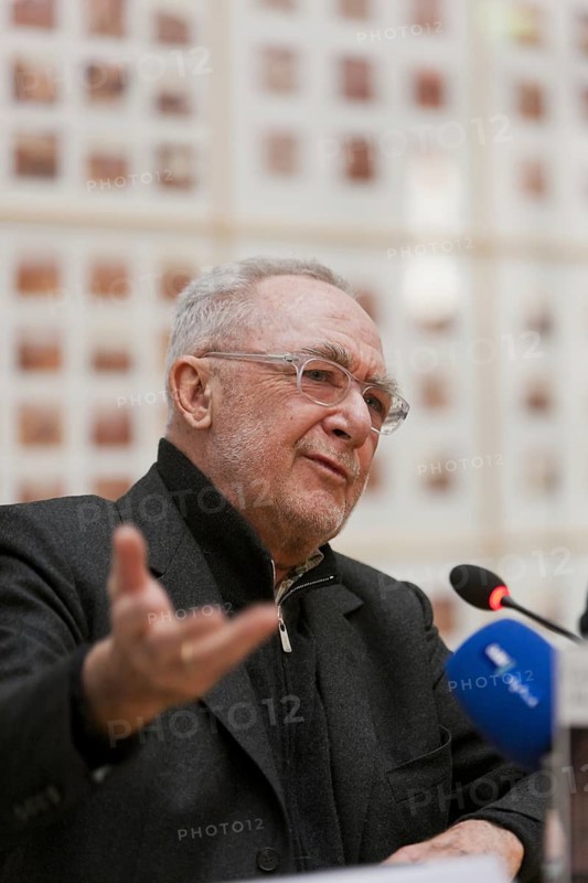 Gerhard Richter, at the press event for his exhibition ATLAS in 2012, on the occasion of his 80th birthday. Gerhard Richter (born 9 February 1932 in Dresden) is a German painter, sculptor and photographer. He was Professor of Painting at the Kunstakademie Düsseldorf from 1971 to 1993
