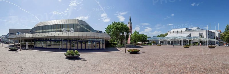 Pforzheim Square between Congress Centre and City Theatre Panorama Germany