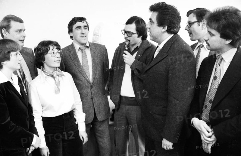 The visit of the Chairman of the FDJ of the GDR, Egon Krenz, to Bonn on 21 March 1980. At the Federal Youth Ring, Germany, Europe