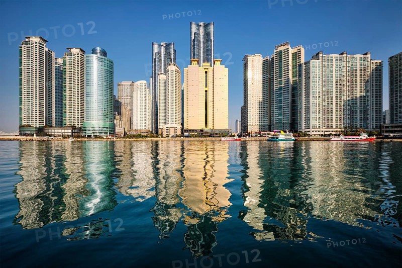 Marine city expensive and prestigious residential area skyscrapers in Busan, South Korea, Asia