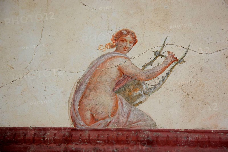 Wall fresco in the Historic Villa San Marco, Stabiae, Castellammare di Stabia, Campania, Italy, Europe