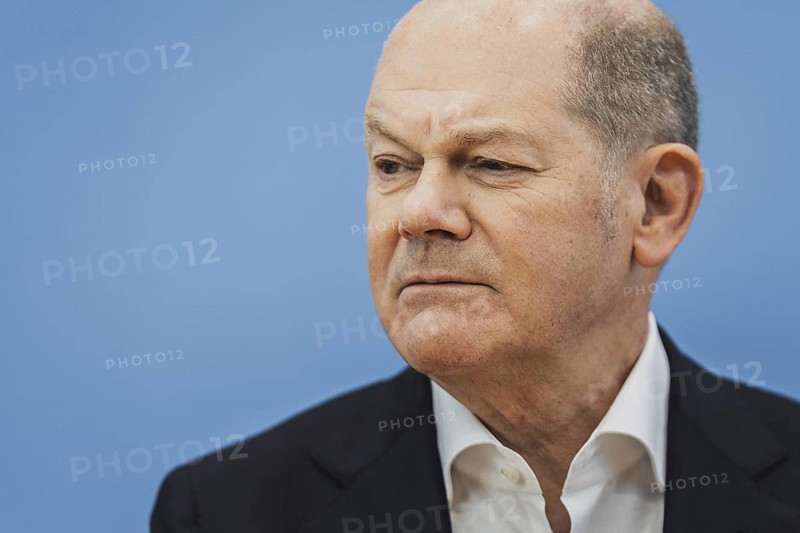 Olaf Scholz (SPD), Federal Chancellor, recorded at a federal press conference on current domestic and foreign policy issues Berlin, 14.07.2023., Berlin, Germany, Europe