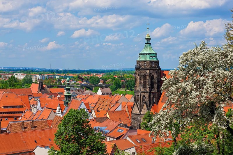 Pirna View of the old town from the Sonnenstein