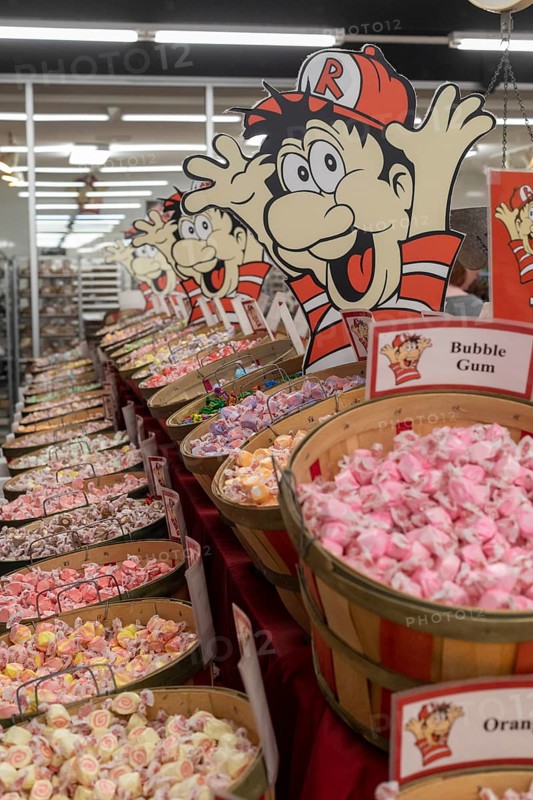 Phillipsburg, Missouri, Redmon's Candy Factory, a large candy retail store that is heavily advertised to travelers in southwest Missouri